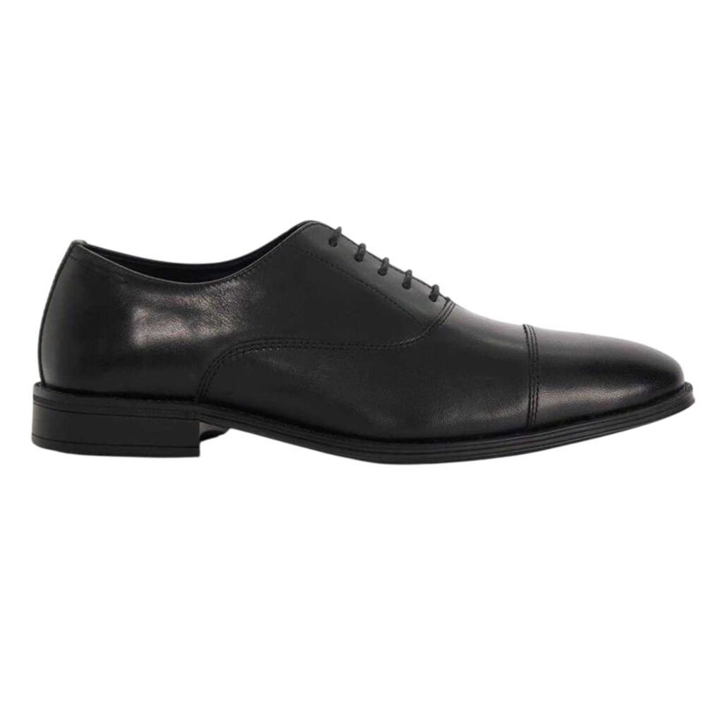 Dune London Mens Steffon Leather Oxford Shoes / Black